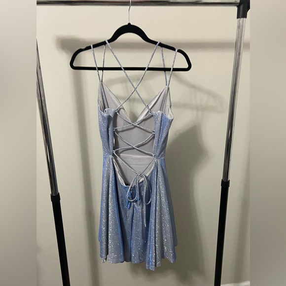 Windsor ice blue sparkle dress. Size Medium - Picture 2 of 5
